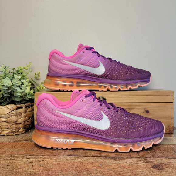 Nike Shoes - Nike Air Max 2017 Running Athletic Shoes Sneakers Pink Bright Purple Mesh 9.5